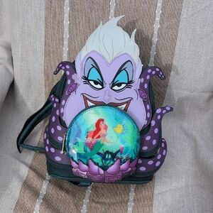 Loungefly Ursula and Ariel Backpack - Purple and Black